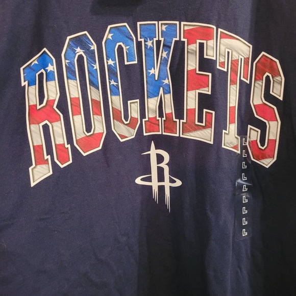 Fanatics NWT NBA‎ Rockets Bannerwave Short Sleeve Navy Cotton T-Shirt Size Large - Picture 2 of 6